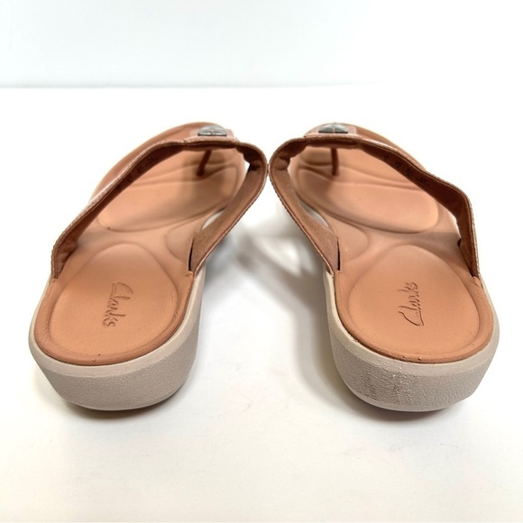 Clarks Wave Walk Pop Toe Post Dusty Pink Jewel Embellished Sandals, Size 8.5 - Picture 11 of 14